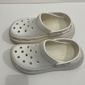 2023 white platform Crocs. Lots of life left in them!